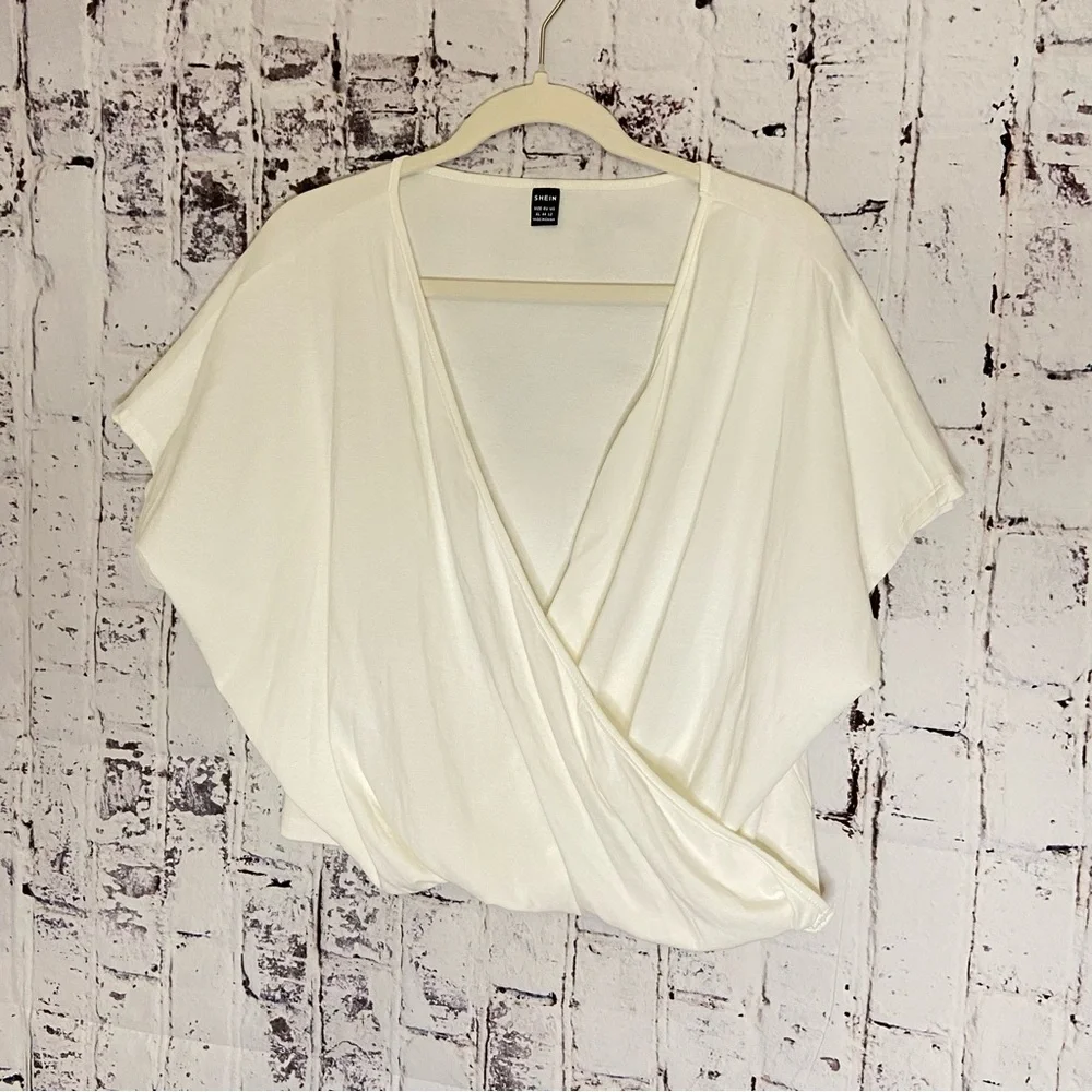 SHEIN Wrap Crop Top Size XL - Picture 2 of 4